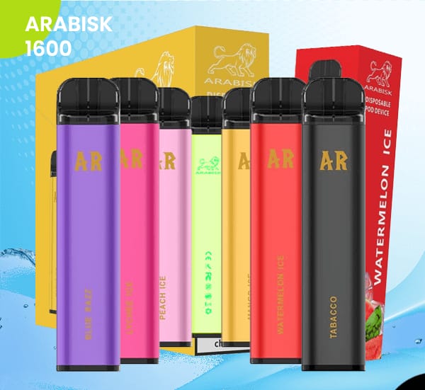 
            
                Load image into Gallery viewer, ARABISK DISPOSABLE 1600 PUFFS 50Mg
            
        