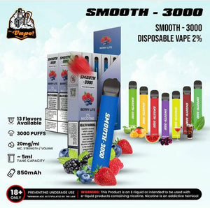 SMOOTH - 3000 DISPOSABLE VAPE 2%