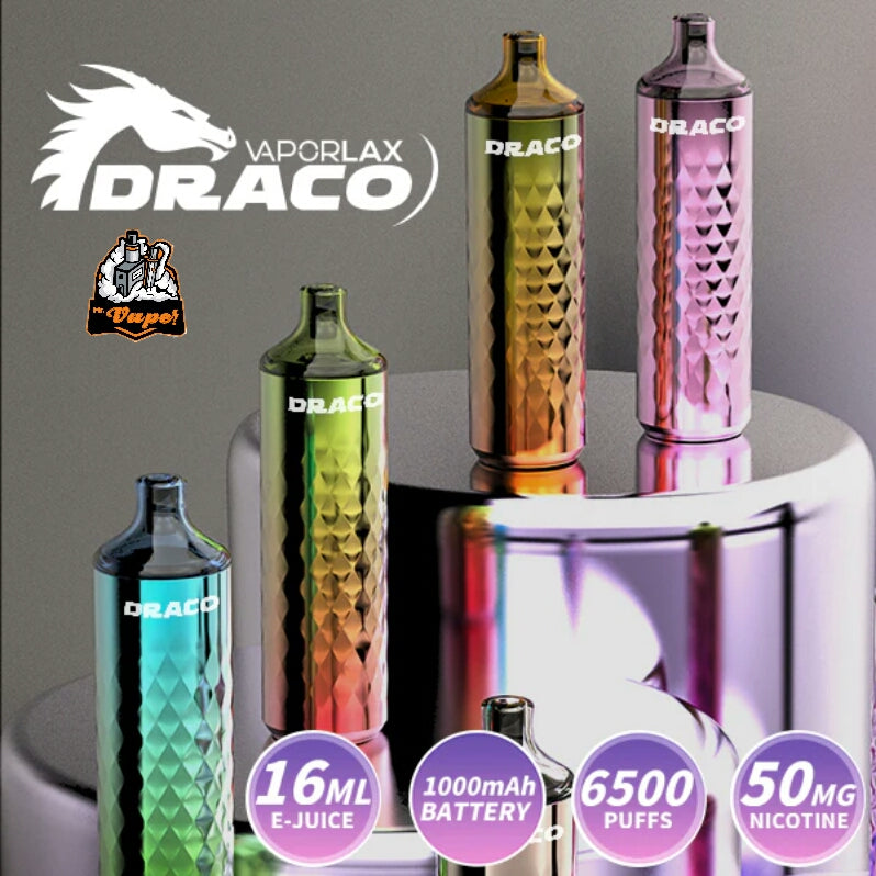 DRACO DISPOSABLE 6500PUFFS 16ML/50MG RECHARGABLE