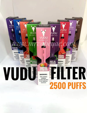 
            
                Load image into Gallery viewer, VUDU FILTER DISPOSABLE 2500 PUFFS 5%Mg
            
        