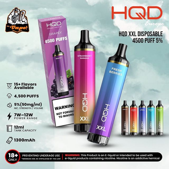 
            
                Load image into Gallery viewer, HQD XXL DISPOSABLE 4500 PUFF  5%
            
        